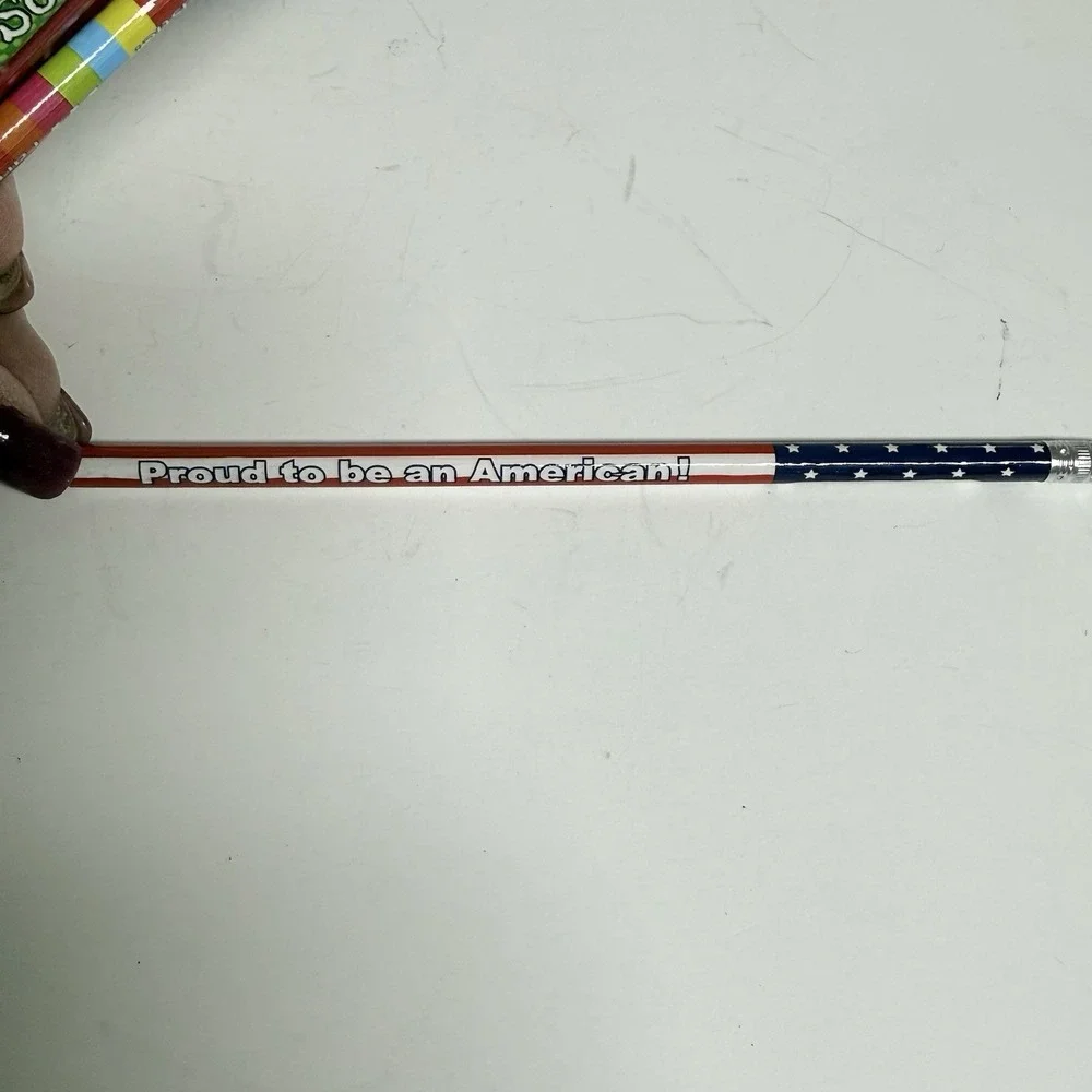 SKK Stationary Lot Of 137 Colorful Pencils Wood White Eraser Various‎ Designs